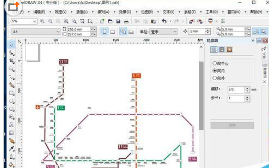 CorelDraw X4繪制深圳地鐵線路圖的操作教程截圖