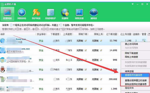 360安全衛(wèi)士中查看流量信息的詳細(xì)方法截圖