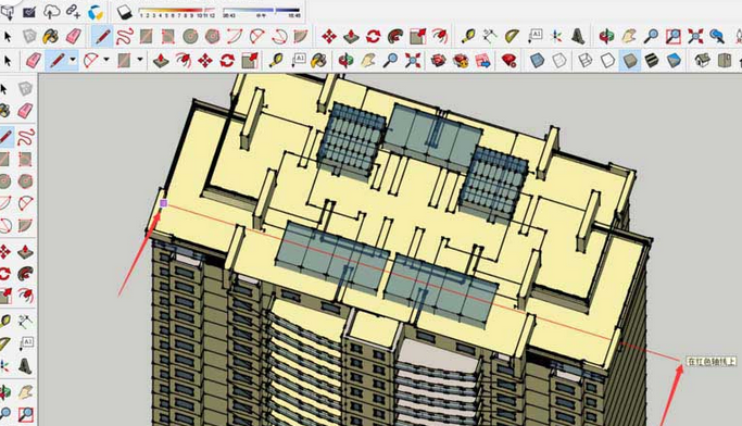 草圖大師使用立體建筑圖制作建筑剖面圖的操作步驟截圖