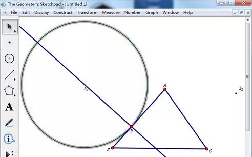 幾何畫板中三角形旁切圓的設計方法步驟截圖