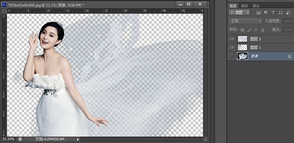 photoshop cs6扣取婚紗照的快捷方法介紹截圖