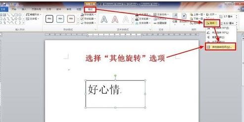 word2003中旋轉(zhuǎn)文字的操作步驟截圖