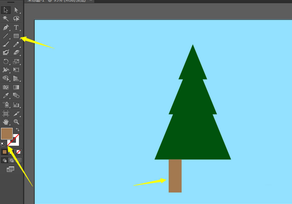 Adobe Illustrator CS6卡通圖形綠色樹的設(shè)計(jì)具體方法截圖