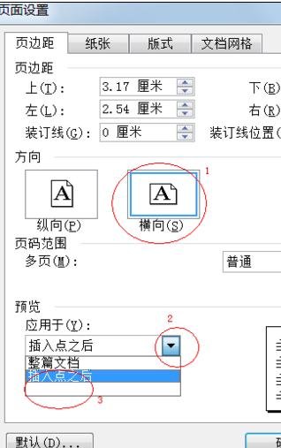 word2003將任意頁調(diào)整為橫向的具體方法截圖