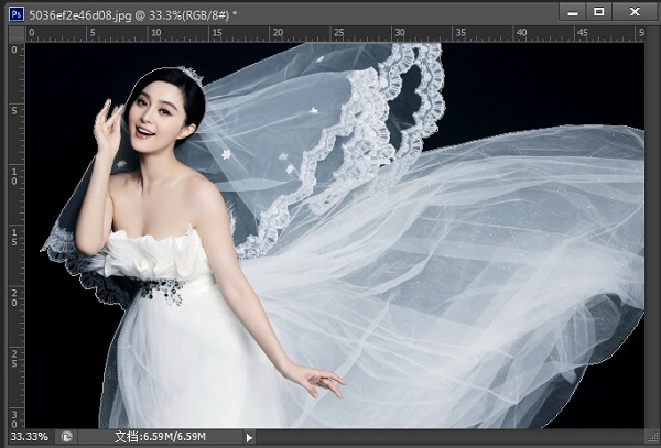 photoshop cs6扣取婚紗照的快捷方法介紹截圖