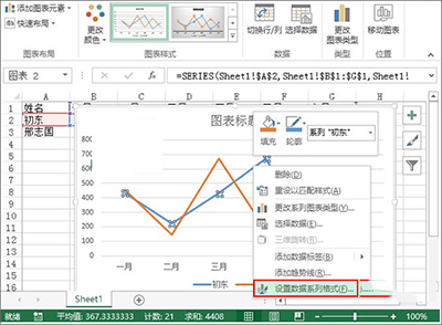 excel2013制作業(yè)績(jī)趨勢(shì)圖的圖文步驟截圖