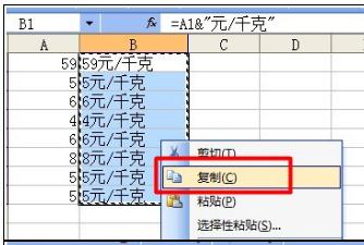 excel2007批量添加前綴或后綴的詳細(xì)教程截圖