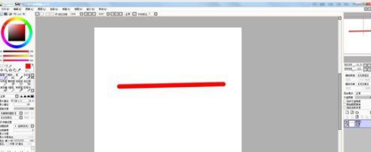 sai繪圖軟件使用快捷鍵畫直線的操作步驟截圖