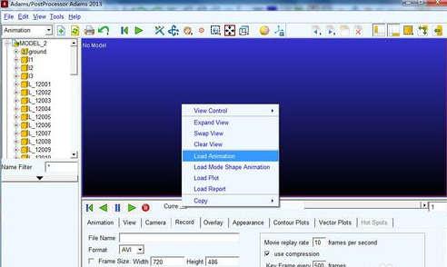Adams錄制仿真視頻的具體操作方法截圖