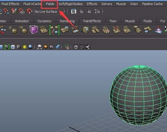 maya給球體增添重力場動畫效果的操作方法截圖