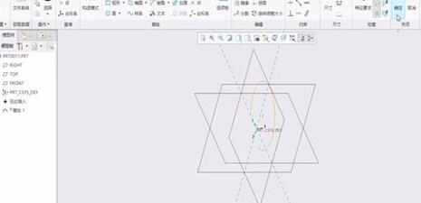 Creo將元件隱藏或顯示的操作方法截圖