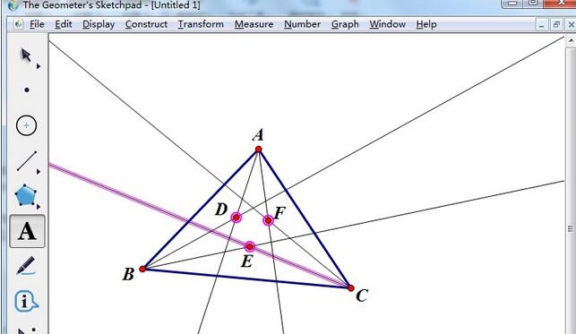 幾何畫板畫摩萊三角形的方法截圖