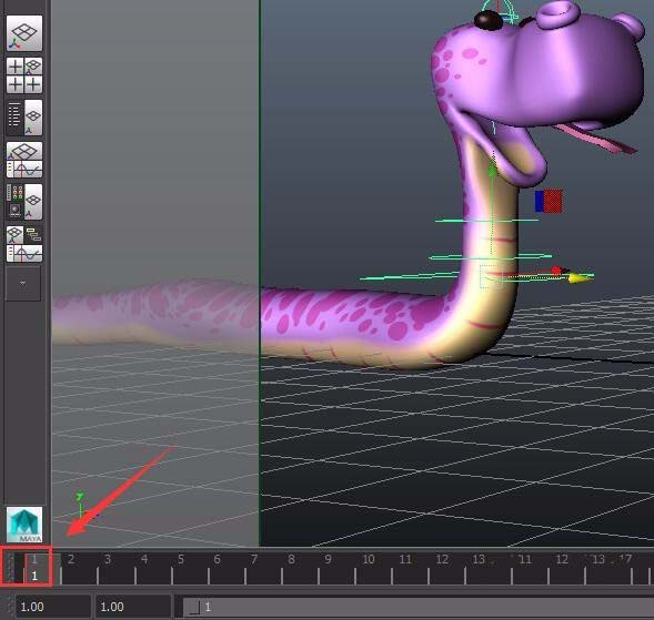 maya制作蛇游動動畫的操作方法截圖
