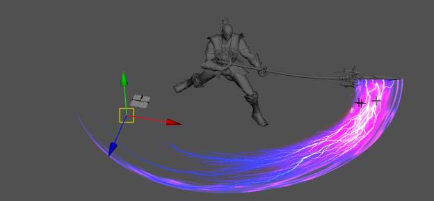 maya制作武器刀光拖尾效果的操作教程截圖