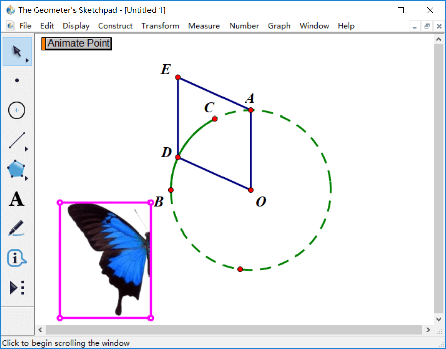 幾何畫板做出蝴蝶動畫的詳細過程截圖