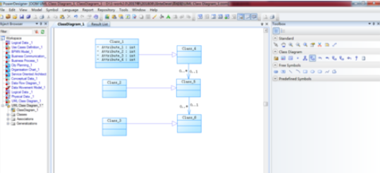 Power Designer設計UML類圖的具體過程截圖
