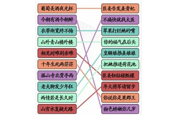 《漢字找茬王》甄嬛接古詩怎么過