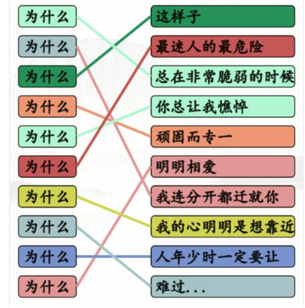 《漢字找茬王》為什么的歌怎么過