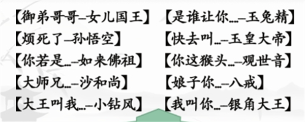 《漢字找茬王》西游配對(duì)連線怎么過