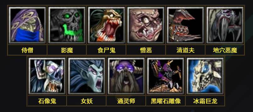 魔獸爭(zhēng)霸3—Warcraft III四大種族單位大全